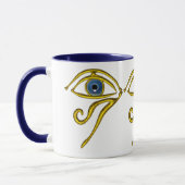 BLUE TALISMAN / GOLD HORUS EYE White Mok (Links)