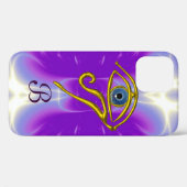 BLUE TALISMAN MONOGRAM Pink Fuchsia Paars Case-Mate iPhone Case (Achterkant (horizontaal))