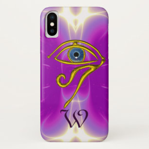 BLUE TALISMAN MONOGRAM Pink Fuchsia Paars iPhone X Hoesje