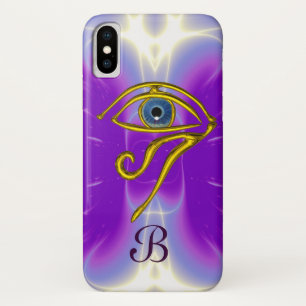 BLUE TALISMAN MONOGRAM Pink Fuchsia Paars iPhone X Hoesje