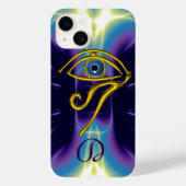 BLUE TALISMAN MONOGRAM Violet Paars Wit Case-Mate iPhone Case (Achterkant)