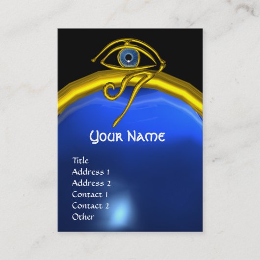 BLUE TALISMAN SAPPHIRE MONOGRAM zwart geel Visitekaartje (Voorkant)