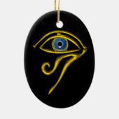 BLUE TALISMAN, zwart Keramisch Ornament (Achterkant)