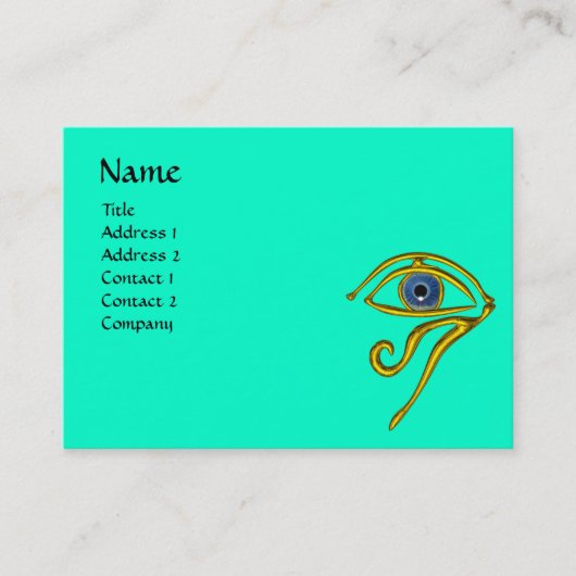 BLUE TALISMAN, zwart-wit geel Visitekaartje (Voorkant)