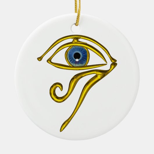 BLUE TALISMAN, zwart-wit Keramisch Ornament (Voorkant)