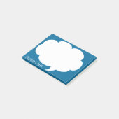 Blue Talk Bubble gerangschikt op maat Post-it® Notes (Schuin)