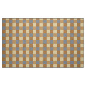 Blue, Tan en Oranje Gingham Check Pattern Stof (Fat Quarter)