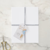 Blue Tan Teddy Bear-ballonnen Gift Labels Cadeaulabel (Met Touw)
