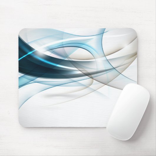 Blue-Tan Waves Mousepad Muismat (Met muis)