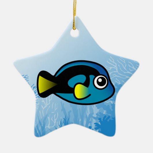 Blue Tang Keramisch Ornament (Voorkant)
