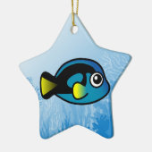 Blue Tang Keramisch Ornament (Links)