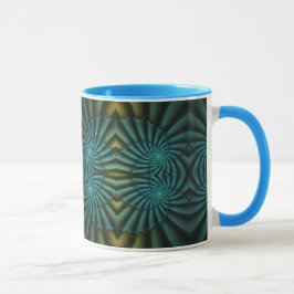 Blue Tango Bright Blue Abstract Spiral Mok