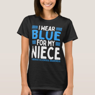Blue tante oom Tuberous Sclerosis Awareness Niece T-shirt
