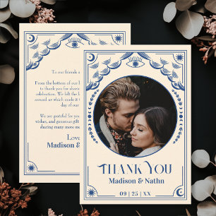  Blue Tarot Kaart Foto bruiloft Dank u