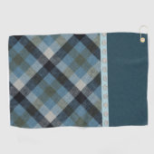 Blue Tartan Golf Towel Golfhanddoek (Horizontaal)