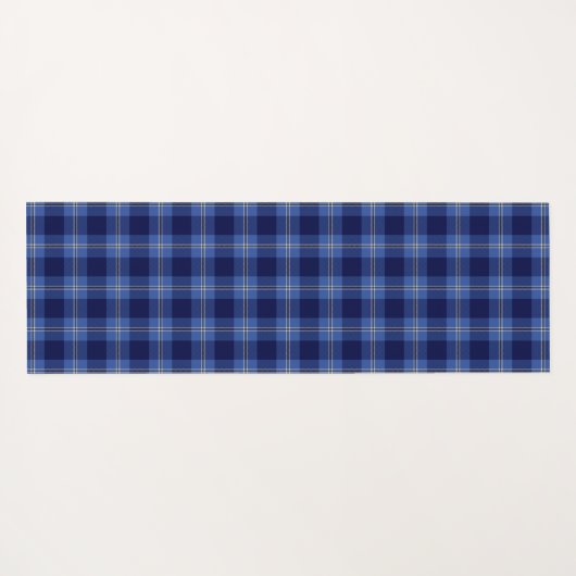 Blue Tartan Pattern Yoga Mat (Achterkant (horizontaal))