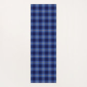 Blue Tartan Pattern Yoga Mat (Achterkant)