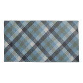 Blue Tartan Pillowcase Kussensloop (Achterkant-Links)