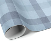 Blue Tartan Pset Check Cadeaupapier (Rol Hoek)