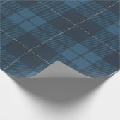 Blue Tartan Pset Scottish Pattern Cadeaupapier (Hoek)