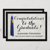 Blue Tassel Gefeliciteerd Afstuderen Afstuderen Kaart (Voorkant / Achterkant)