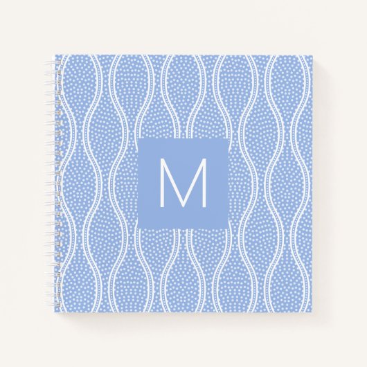Blue Tatewaku Monogrammed Notitieboek (Voorkant)