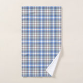 Blue Taupe Tartan Bad Handdoek (Handdoek)