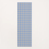Blue Taupe Tartan Patroon Yogamat (Voorkant)