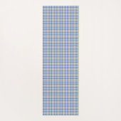 Blue Taupe Tartan Patroon Yogamat (Achterkant)