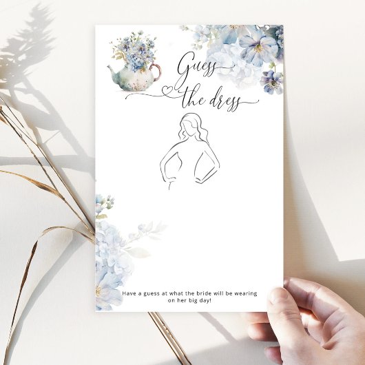 Blue Tea party floral Raad de jurk bruids spel