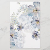 Blue Tea party floral Raad de jurk bruids spel (Achterkant)