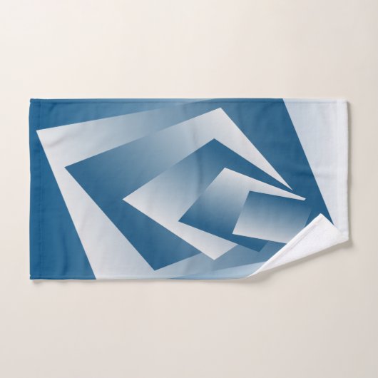 Blue Teal geometry (Serviette à main)