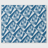 Blue Teal geometry Cadeaupapier (Vlak)