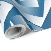 Blue Teal geometry Cadeaupapier (Rol Hoek)