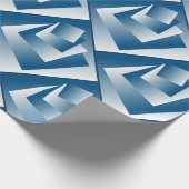 Blue Teal geometry Cadeaupapier (Hoek)