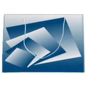 Blue Teal geometry Groot Cadeauzakje (Voorkant)