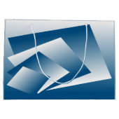 Blue Teal geometry Groot Cadeauzakje (Achterkant)