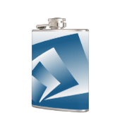 Blue Teal geometry Heupfles (Links)