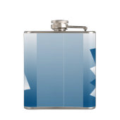 Blue Teal geometry Heupfles (Achterkant)