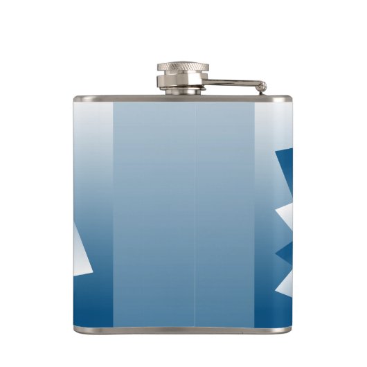 Blue Teal geometry Heupfles (Achterkant)