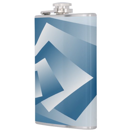 Blue Teal geometry Heupfles (Links)