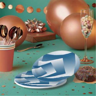 Blue Teal geometry Papieren Bordje