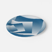 Blue Teal geometry Papieren Bordje (Gekanteld)