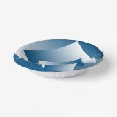 Blue Teal geometry Papieren Kommen (Gebogen)