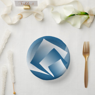 Blue Teal geometry Papieren Kommen