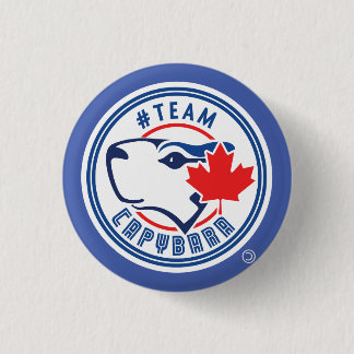 Blue Team Capybara Button (klein)