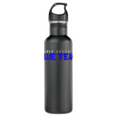 Blue Team Cyber Security Hacker Hacker Waterfles (Voorkant)