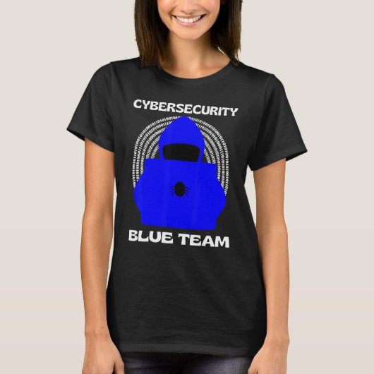 Blue Team Cybersecurity Hacking Ethical Hacker Gee T-shirt (Voorkant)