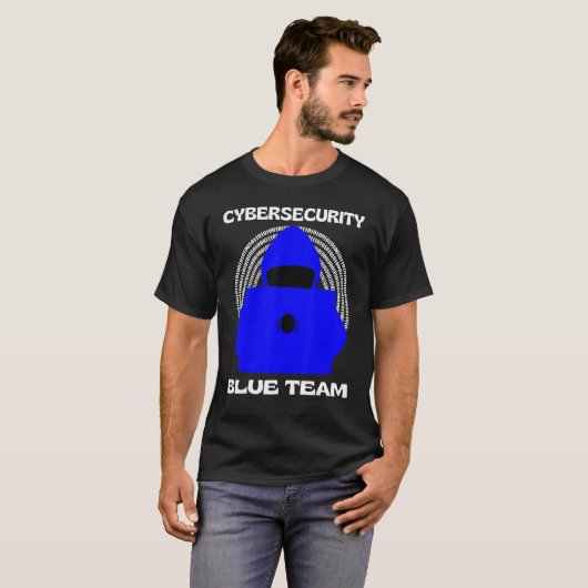 Blue Team Cybersecurity Hacking Ethical Hacker Gee T-shirt (Voorkant volledig)