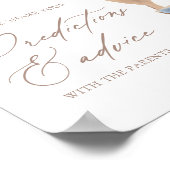 Blue Teddy Bear Balloon Baby shower Advies Poster (Hoek)